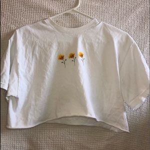 John Galt Marina Poppy Crop Top